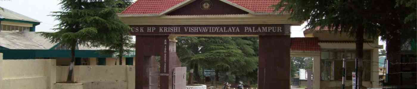 CSKHPKV - Chaudhary Sarwan Kumar Himachal Pradesh Krishi Vishvavidyalaya