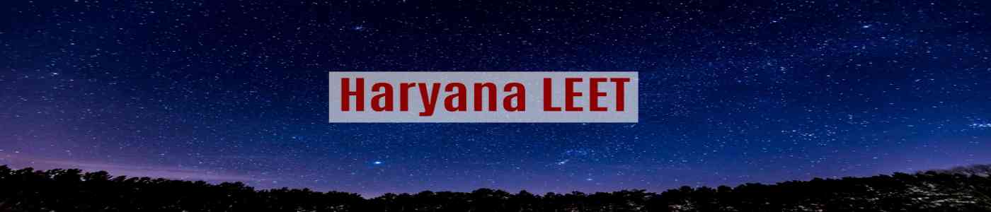 Haryana LEET 2026