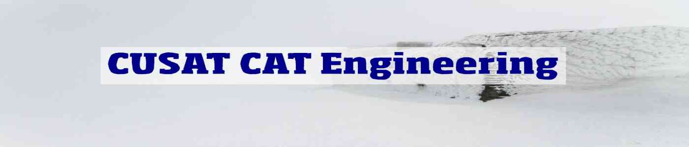 CUSAT CAT ENGINEERING 2026