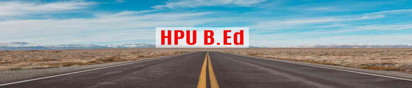 HPU B.Ed 2026 HPU B.Ed 2026
