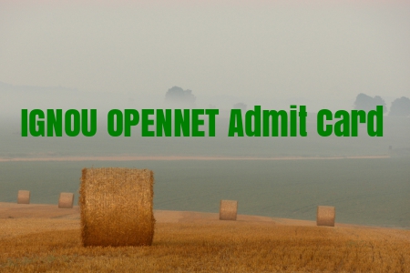 IGNOU OPENNET Admit card