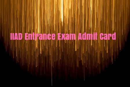 IIAD Entrance Exam Admit Card