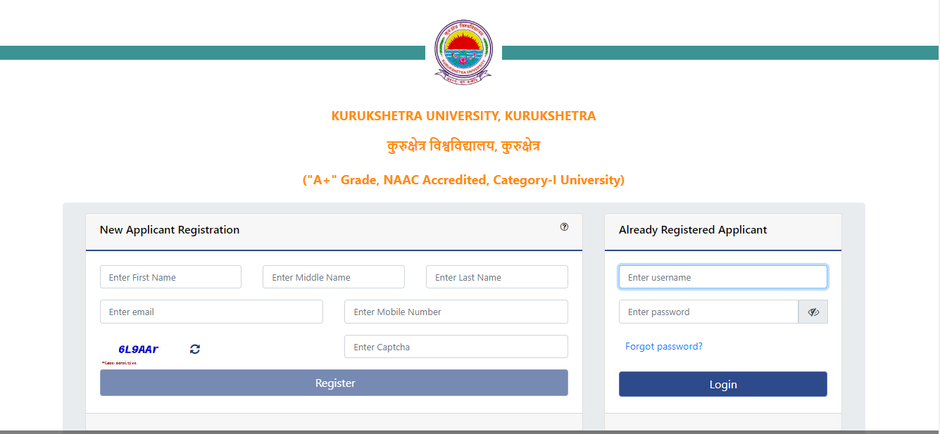 Kurukshetra university application form